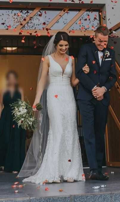 suknia ślubna rybka plus welon gratis!