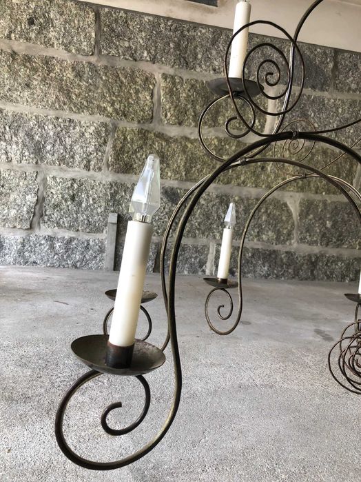 Candeeiro de ferro forjado grande – 120cm altura/diâmetro