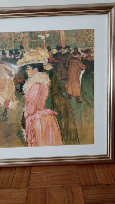 Quadro estampa Toulouse -Lautrec emoldurado