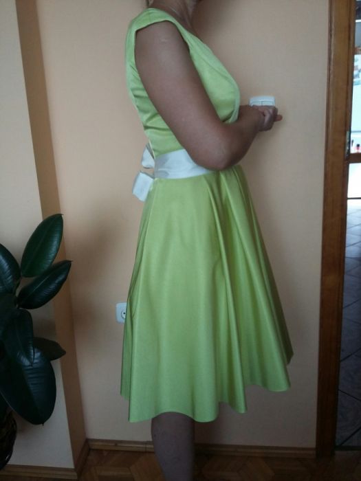 Sukienka wesele, sylwestra , studniówka, kolor limonka, zielony r.38/