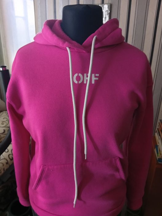 Свитшот яркая фуксия теплый размер М