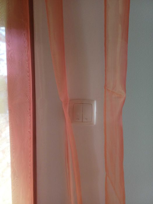 Conjunto 2 cortinados em organza laranja