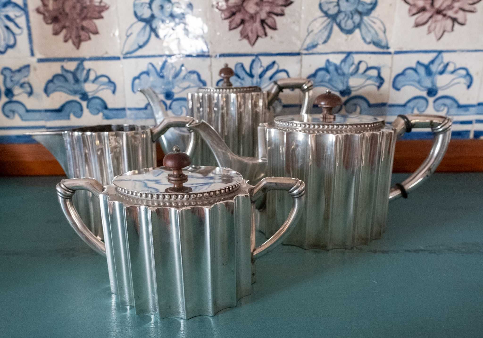 Conjunto de chá vintage Leonard Silver prata Porto De Mós - São João  Baptista E São Pedro • OLX Portugal