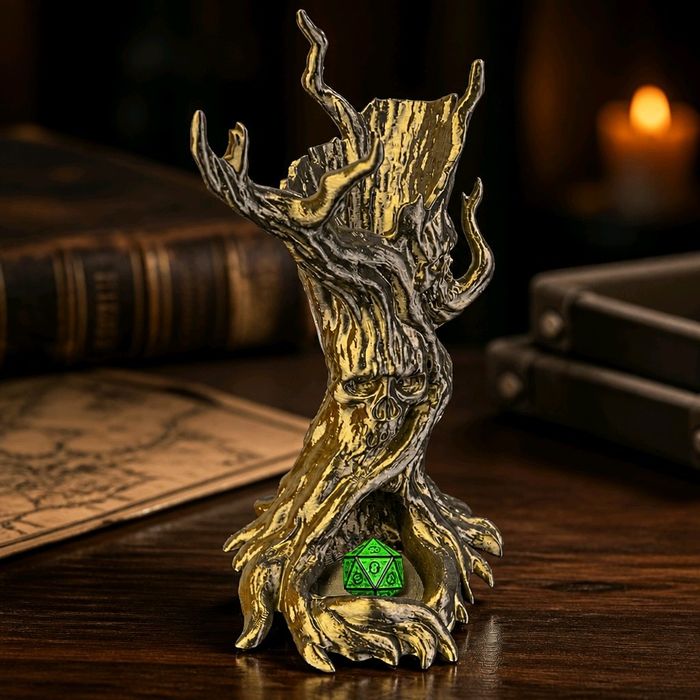 Zmiennobarwna Wieża do Kości Przeklęte Drzewo Unikalny Design DnD RPG