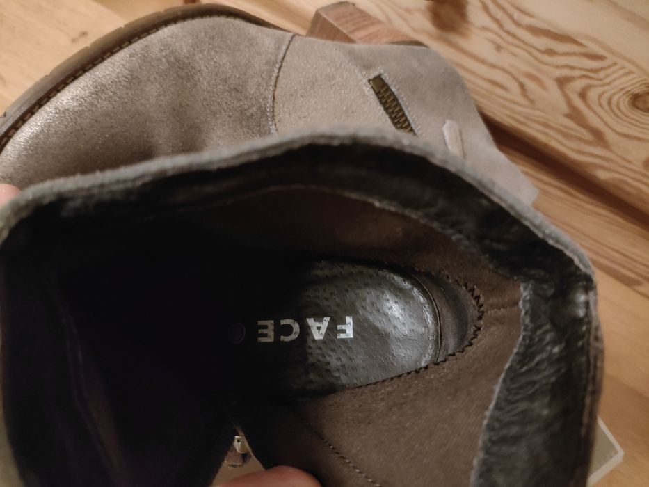 Kowbojki FACE ze skóry zamszowej