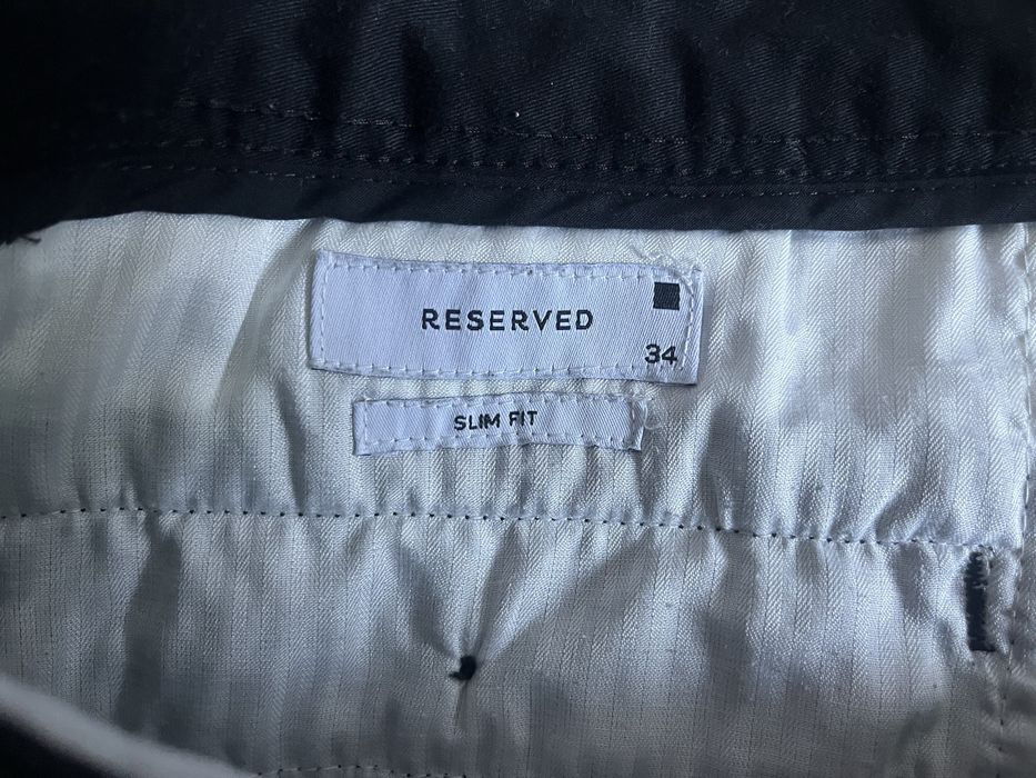 Spodnie męskie eleganckie czarne reserved 34