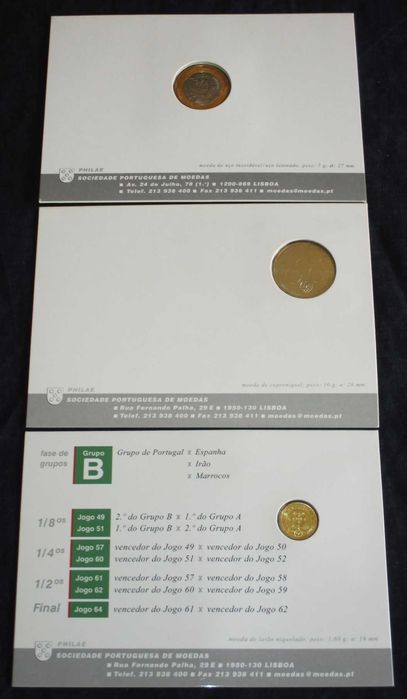 Moedas Philae Real Escudo e Euro