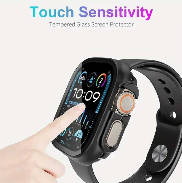 Чохол бампер із загартованим склом для Apple Watch Ultra 1, 2 ,3 49mm