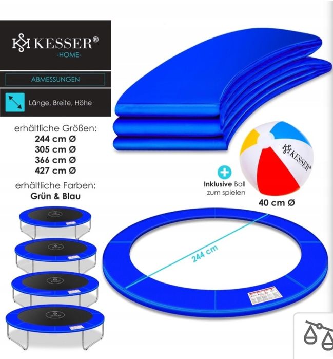 Osłona sprężyn trampoliny 366 cm  pianka