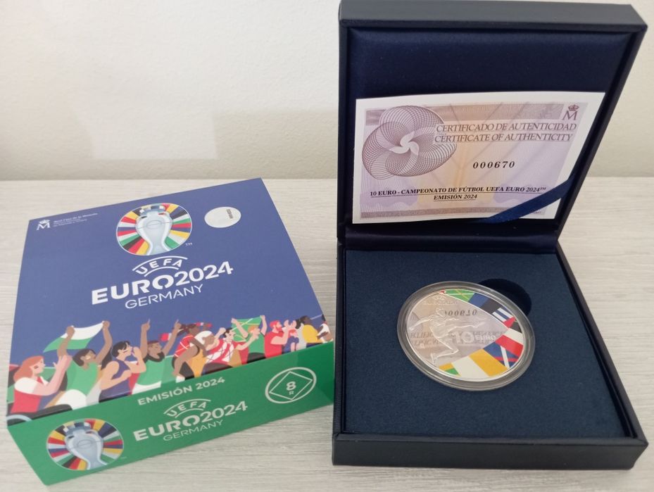 Moeda Europeu 2024, Prata Proof, Espanha (Reservada)