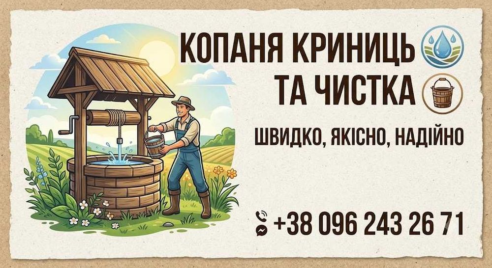 Копання криниць та чистка