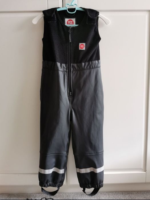 86 / 92 Ocieplane zimowe spodnie na śnieg sanki kombinezon ferie polar