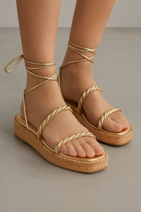 Sandálias plataforma MK