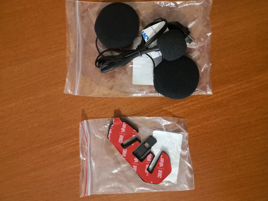 Kit Colunas e Micro para Intercomunicador Capacete Moto
