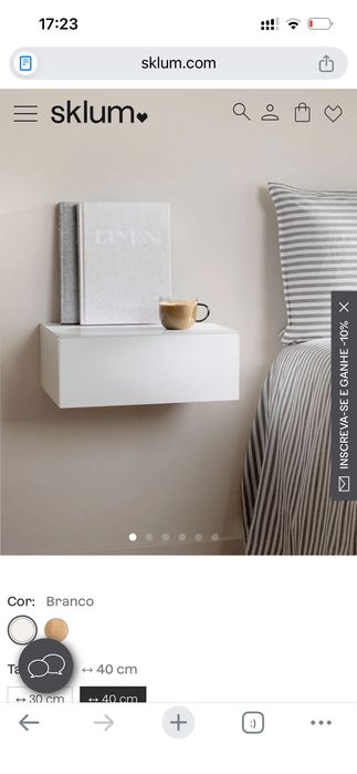 Pack mesas de cabeceira Sklum suspensas