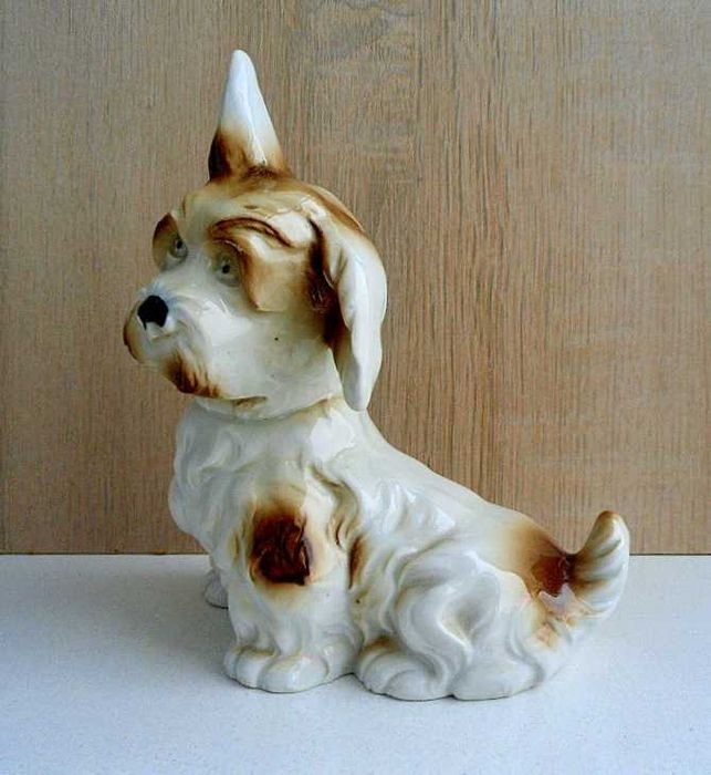 "ТЕРЬЕР.СОБАКА" красивая большая статуэтка Германия фарфор