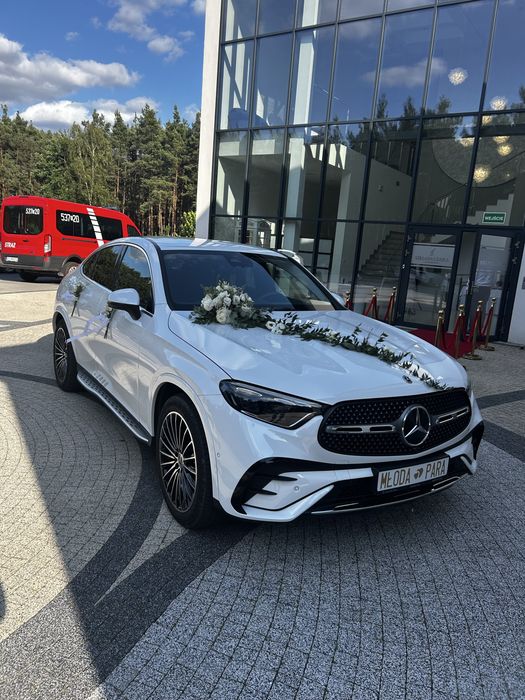 Auto do ślubu | Biały Mercedes GLC Coupé AMG