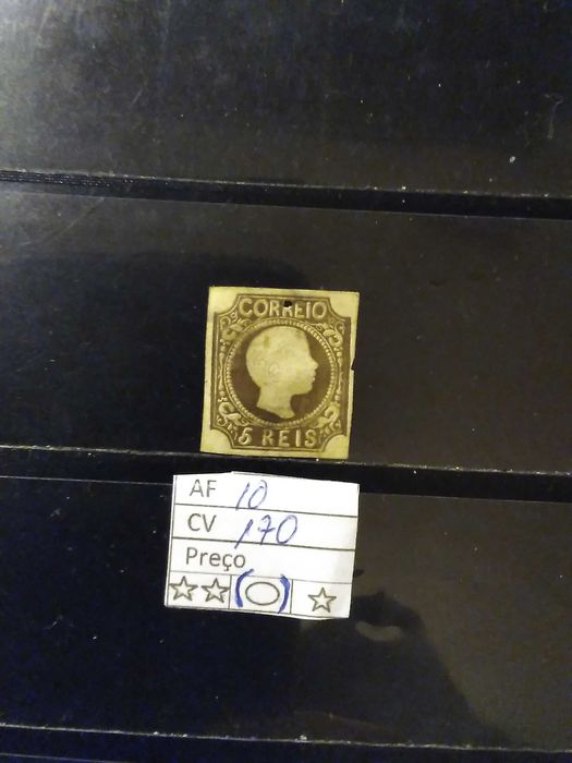 1856/58 D. Pedro V Curly Hair MNG