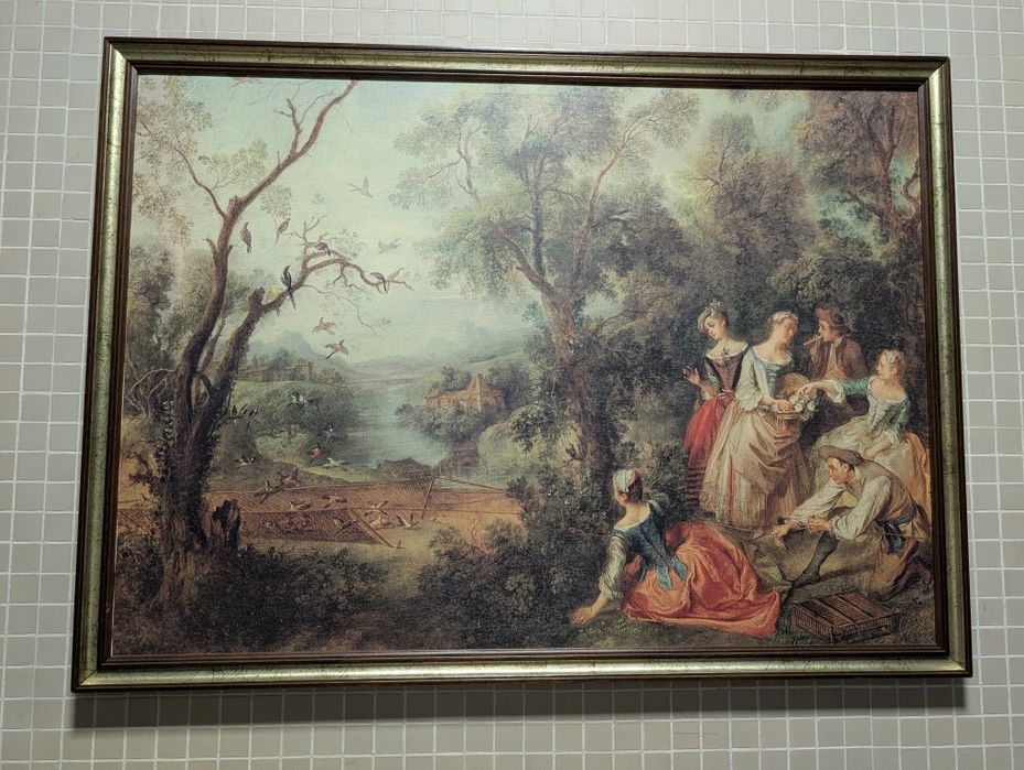 Quadro em tela estampada, medida 54cm/ 74cm