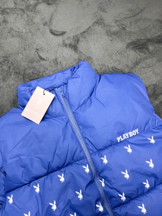 Kamizelka bezrękawnik playboy hit niebieski oversize