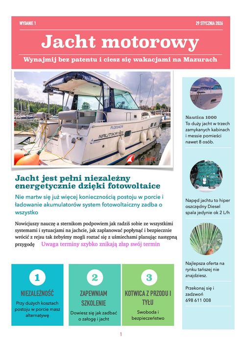 Nautica 1000 pełna niezależność fotowoltaika