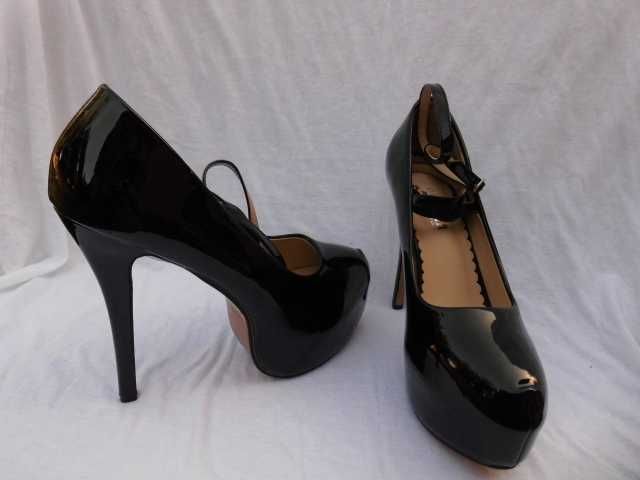 Ochenta pole dance lakierki szpilki- 15 cm platforma 41,5