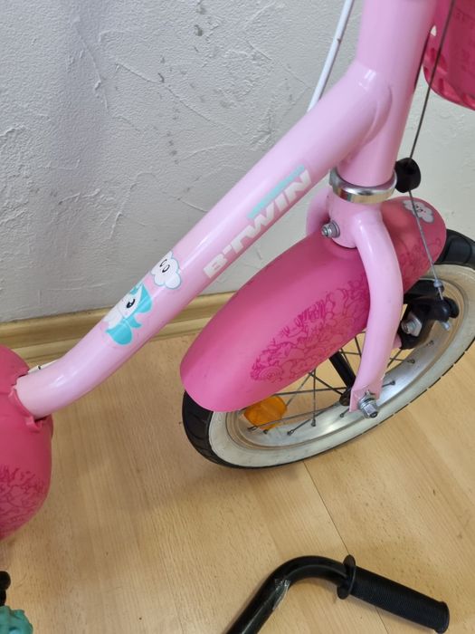 Rower Btwin 14 cali Unicorn 500 Decathlon jednorożec do nauki jazdy