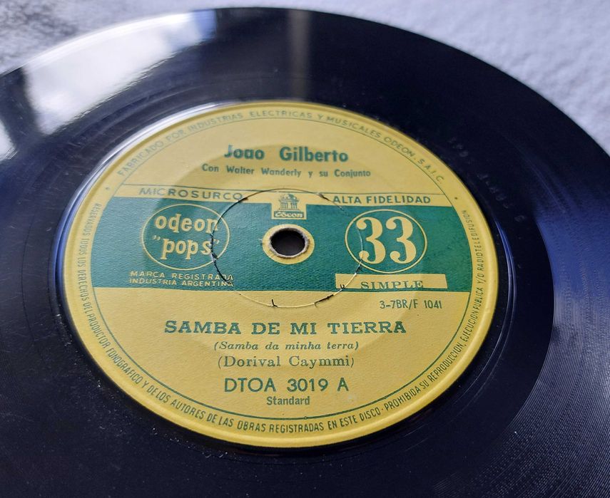 Single João Gilberto edição Argentina 1961