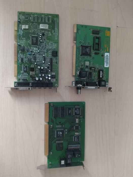 3x stare karty PCI audio lan creative ct2900  3com etherlink iii AVM i