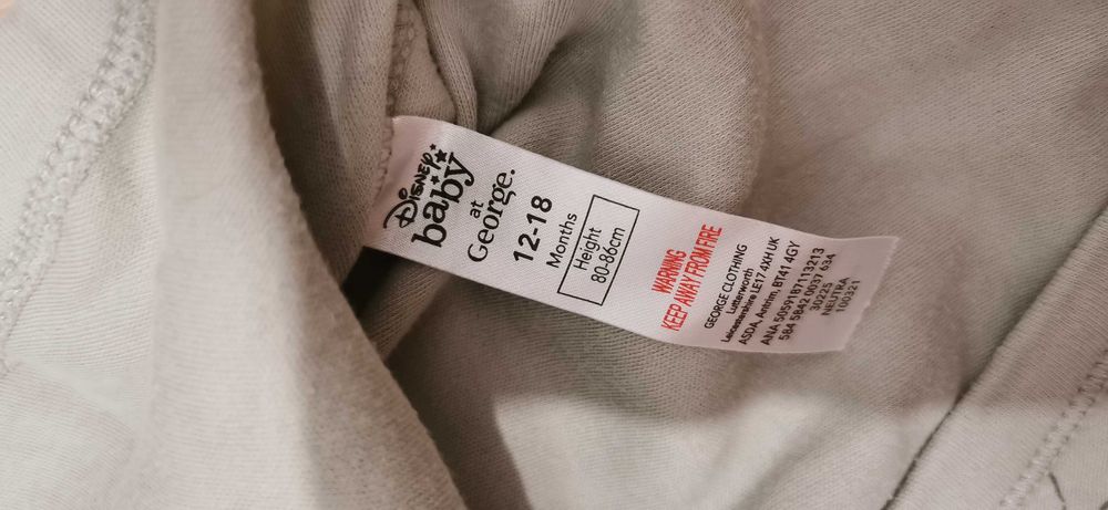 Body na krótki rękaw, dalmatyńczyki, Disney at George, 12-18 mies