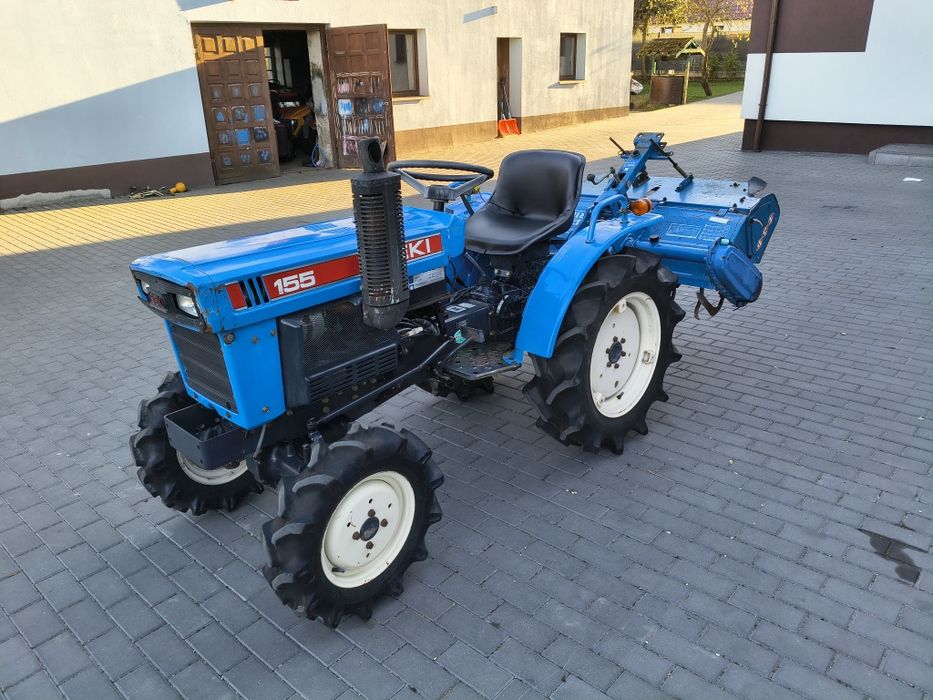 Mini Traktorek Iseki TX155 15km 3cylindry 4x4 z glebogryzarką 110cm Orginal