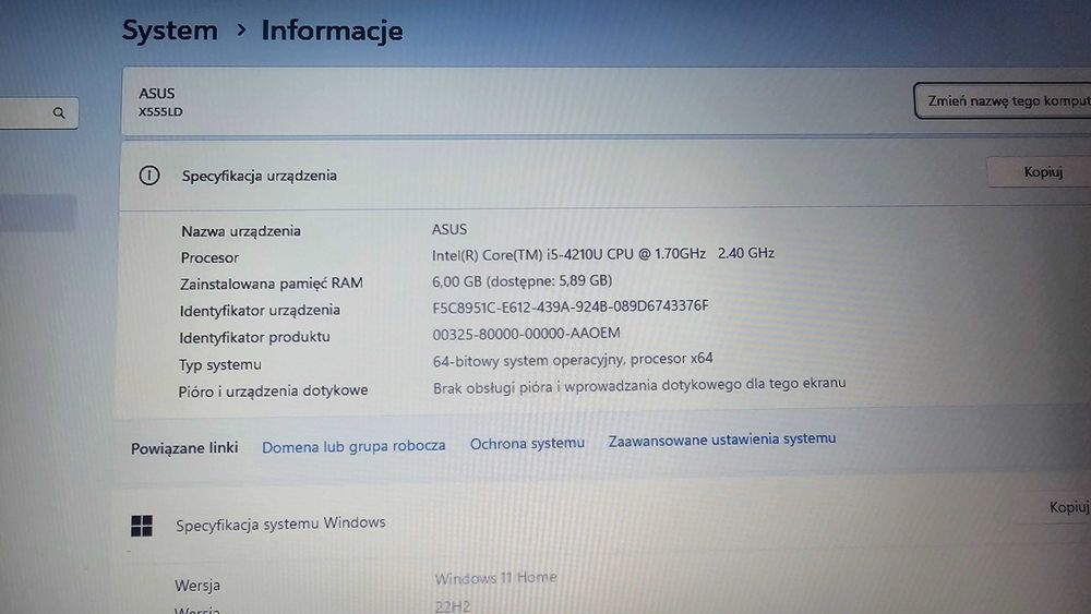 Laptop ASUS F555L