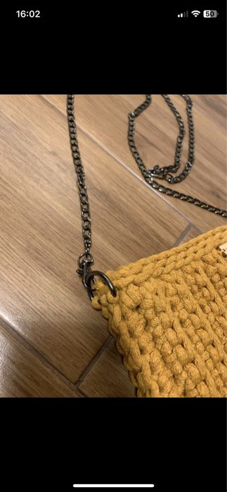 Torebka handmade kolor musztardowy
