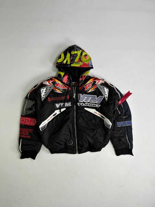 Vetements Black Navy Alpha Industries Racing Bomber бомбер куртка S M