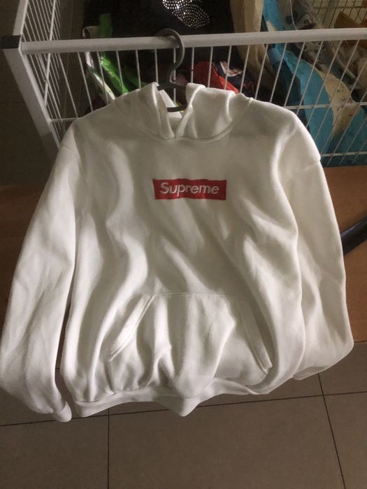 Белое худи Supreme