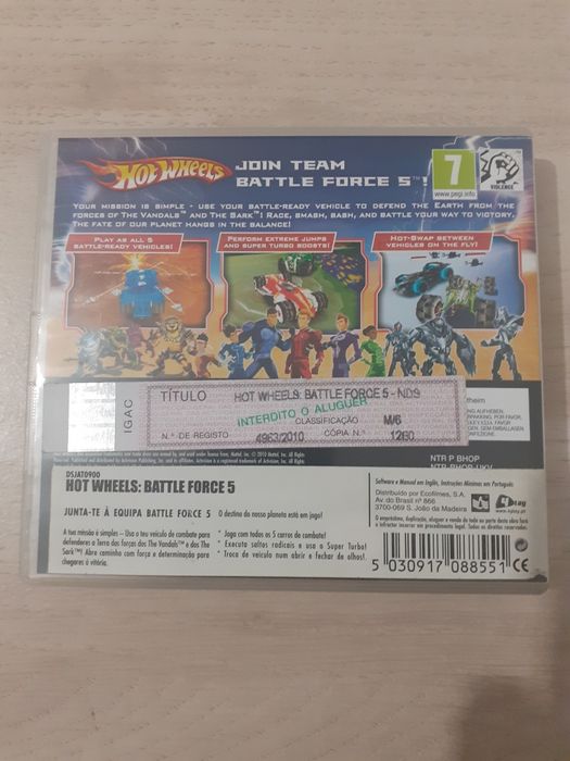 "Hot Wheels Batle Force 5" Nintendo DS