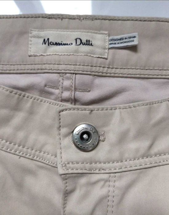 Spodnie bawełniane Basic Massimo Dutti