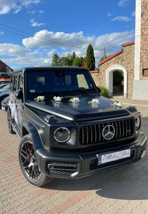 Auto do ślubu Mercedes G-Klasa G63 AMG Wesele Białystok całe Podlasie WOLNE TERMINY 2026/2027