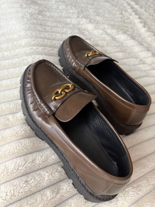 Шкіряні лофери Massimo Dutti, розмір 39