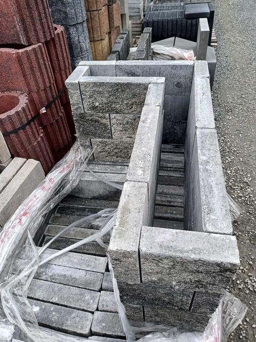 Bloczek uniwersalny do budowy grilla palisada obrzeże cegła łupana mur