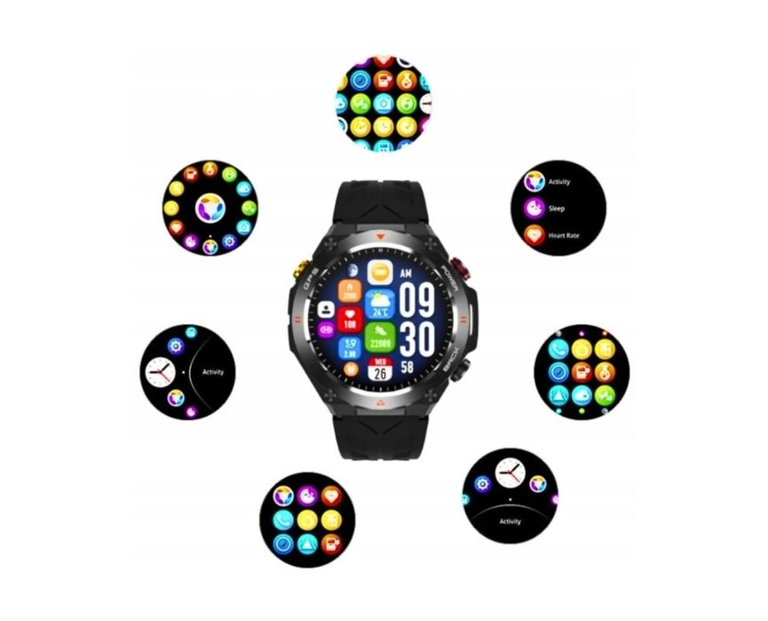 Smartwatch Wenom GT41 tryby sportowe zdrowotne