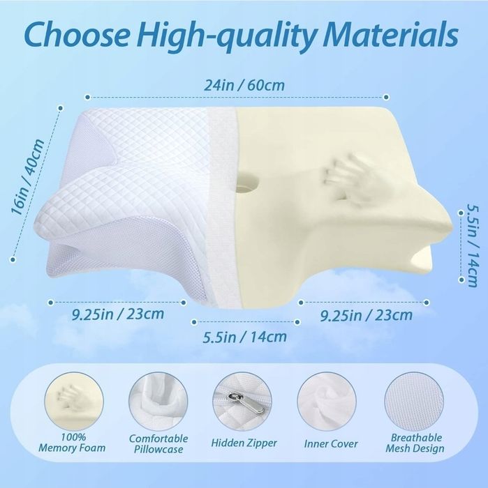 HOMCA Ergonomiczna poduszka pod kark 2 w 1