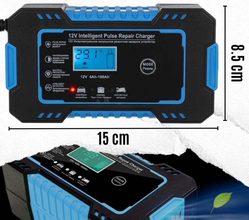 Prostownik do Akumulatorów Samochodowy Automatyczny z Funkcją Naprawy