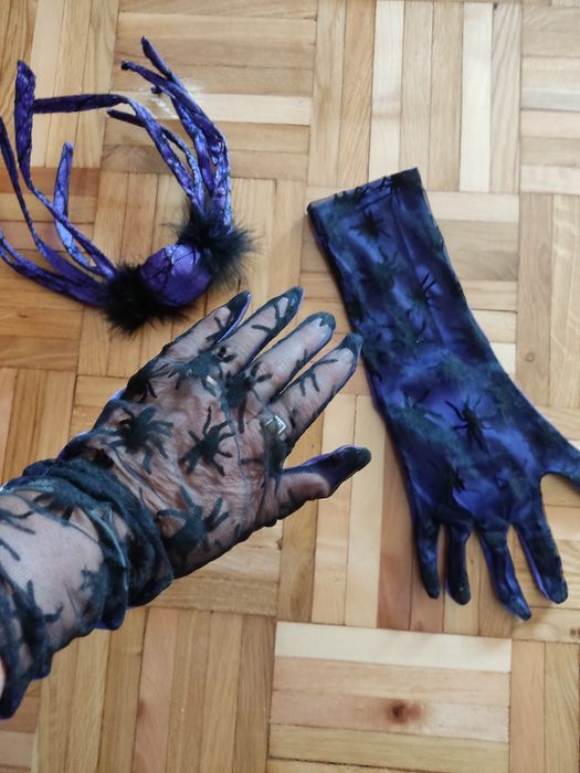 Strój na Halloween rękawiczki z opaską Andrzejki