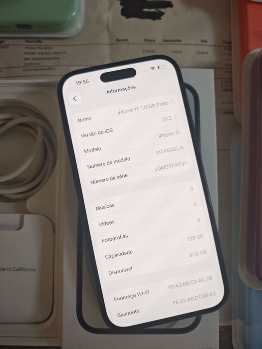 iPhone 15 6.1" 128GB Preto C/Garantia Aceito Retomas