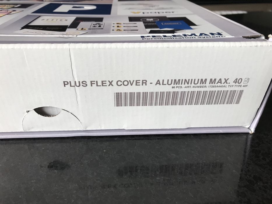 200 Capas unibind A4 cinza aluminio para encadernadora termica