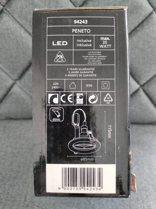 Oprawa wpuszczana sufitowa EGLO Peneto LED