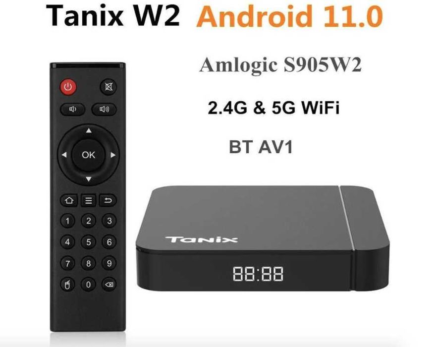 Смарт приставка Tanix W2 4/32 андроид тв box tv slimbox ПРОШИТА