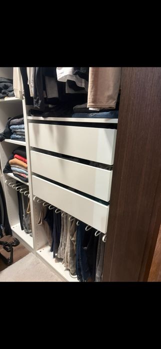 Szuflada pax ikea biala 75x35