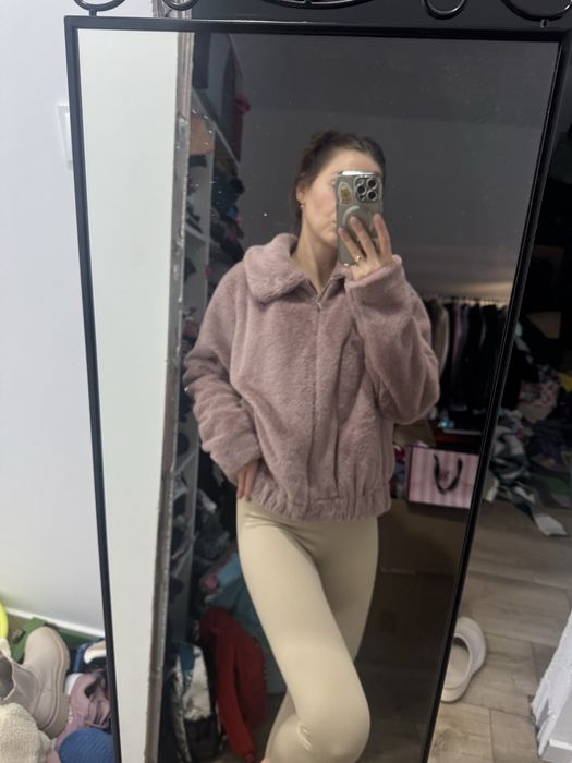 Kurtka miś baranek róż Primark jak nowa